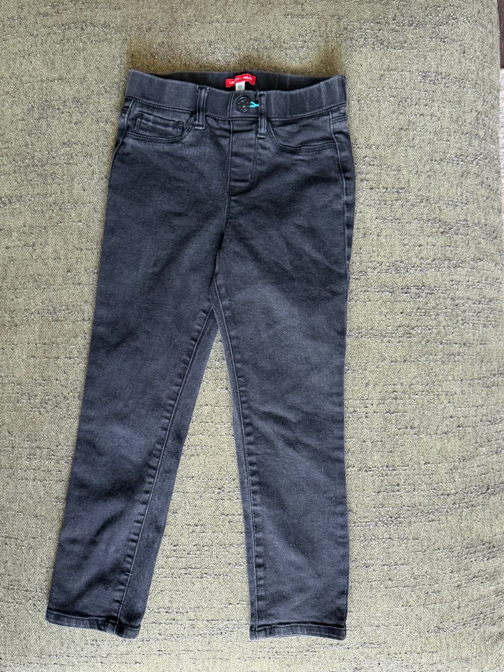 Kids Slim Black Jeans with Stretch - Unbranded